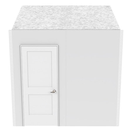 Versare Cubicle Wall Set, White, 96 in H 5801619