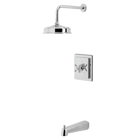 Kingston Brass Single-Handle Pressure Balanced Tub and Shower Faucet, Polished Chrome KB5891AX