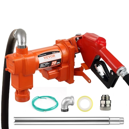 Vevor Fuel Transfer Pump Electric Diesel Kerosene Pump 12V DC 10GPM Nozzle Hoses DCFD40A