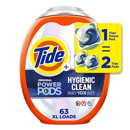P&G Professional Tide Liquid Detergent PWR 63 ct, Mega Pods Original Scent 14117