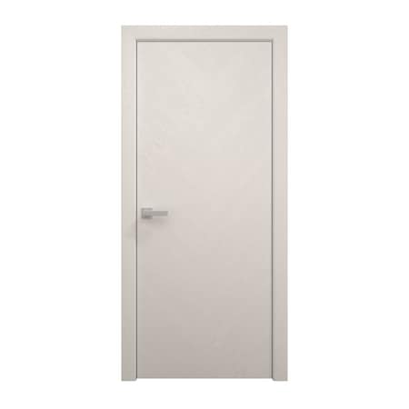 Sartodoors Interior Solid French Door 18 x 96 inches, Ego 5005 Painted White Oak, Single Regular Panel Frame EGO5005ID-PWO-1896