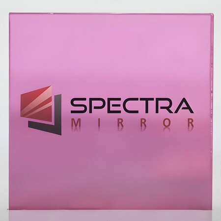Spectra Mirror 24''X48'', 1/8'' Thick, Pink Acrylic Color Mirror. Sizes Cut Nominal +/-1/8'' 3M1450F2448