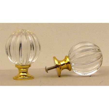 Pg Perfect Clear Solid Crystal Pumpkin Knob PG1817752