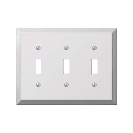 Amerelle 161TTT 3 Toggle Polished Chrome Wall Plate Stamped Steel 3501574