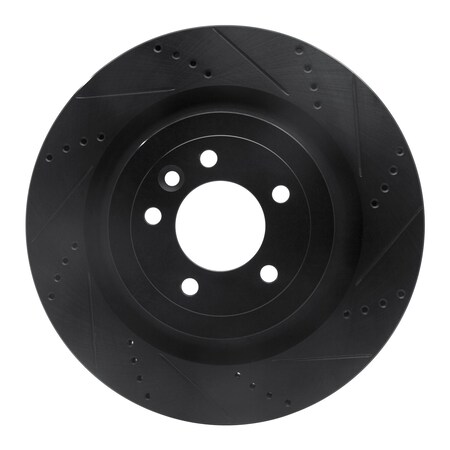 Dynamic Friction Co DFC Brake Rotor - Drilled and Slotted - Black 633-11023R