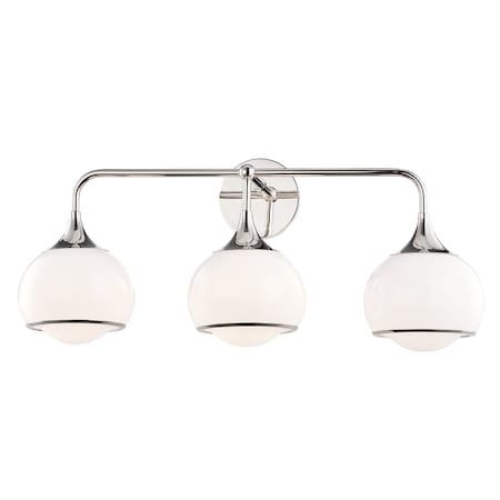 Mitzi Reese 3 Light Bath And Vanity 5.5 In. Polished Nickel H281303-PN