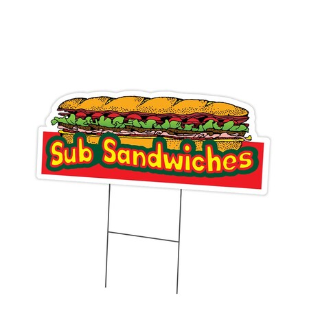 Signmission Sub Sandwiches Yard Sign & Stake outdoor plastic coroplast window, C-DC-1216-Sub Sandwiches C-DC-1216-Sub Sandwiches