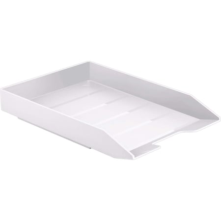 Acrimet Stackable Letter Tray Front Load Letter Size Document Organizer Plastic White 1 Unit 211.6