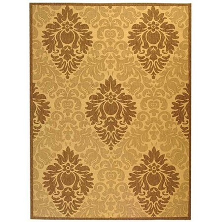 Safavieh 7 Ft. - 10 In. X 11 Ft. Large Rectangle- Indoor - Outdoor Courtyard Natural Brown Machine Made Rug CY2714-3001-8