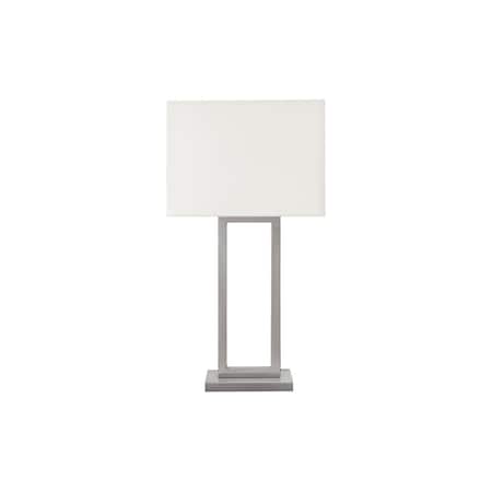 Monarch Specialties Lighting, 28"H, Table Lamp, Usb Port Included, Nickel Metal, Ivory / Cream Shade, Contemporary I 9951