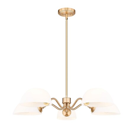Z-Lite Breton Modern Gold 5 Light Chandelier 3048-5MGLD