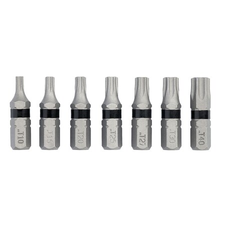 Dewalt FlexTorq DriverBitSet, 7pcs, Steel, Shank:1/4" DWAF1TSTG7