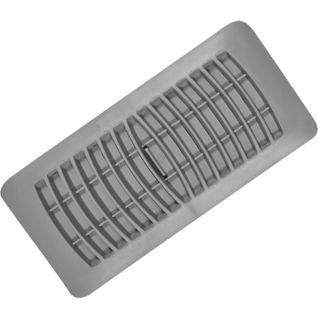 Imperial 4'' x 10'' Gray Plastic Louvered Floor Register RG1429
