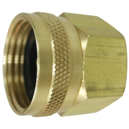 Landscapers Select Hose Adapter, 3/4 x 3/4 in, FHT x FIP, Brass, Brass, For: Garden Hose PMB-055-3LC