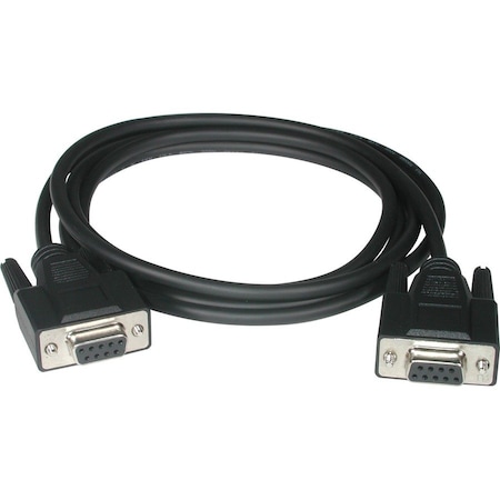 C2G 6FT DB9 F/F NULL MODEM CBL BLK 52038