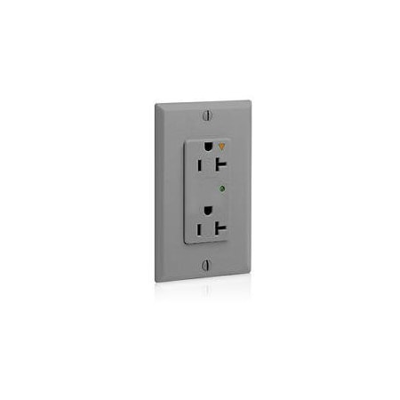 Leviton Straight Blade Receptacle, 5-20R, 20 A, 125V AC, Flush Mount, Isolated Ground 5380-IGG