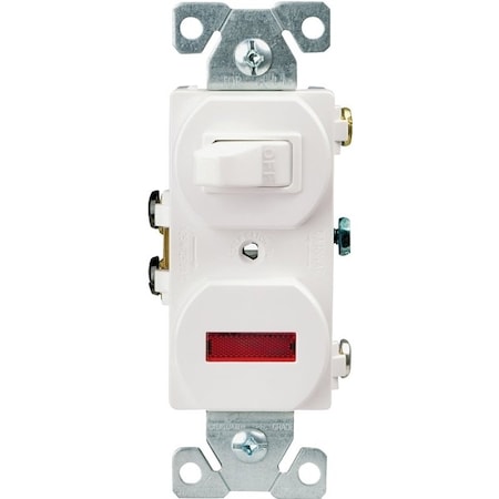 Eaton Wiring Devices Combination Toggle Switch, 15 A, 120 V, SPDT, Screw Terminal, Steel Housing Material 277W-BOX