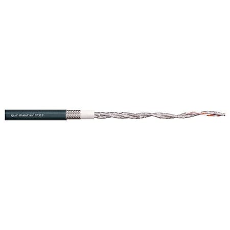 Chainflex Data Cable, 24 AWG, Gray, PUR, 300 V CF112-02-06-02