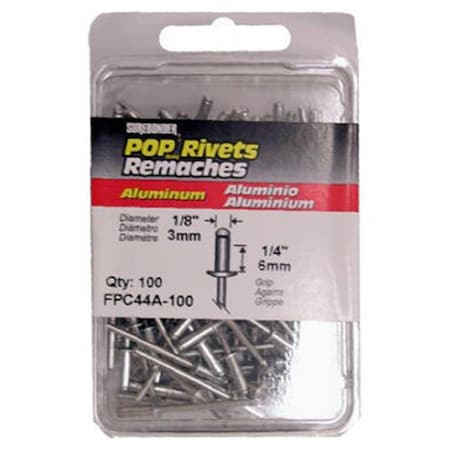 Fpc 44A100 Surebonder Medium Aluminum Rivet, 100PK 140517