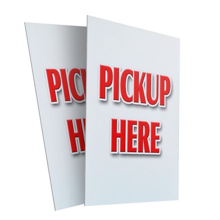 Signmission Pickup Here, Plastic Signs Only 24 Inch x 36 Inch, Corrugated Plastic, 2PK CSB-2436-2PACK-Pickup Here