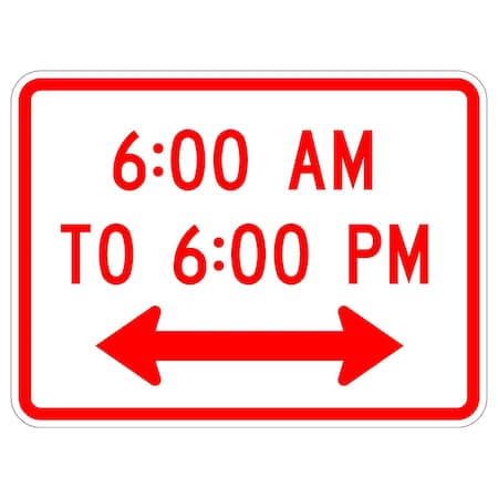 Sign Solutions Usa Traffic Sign, 24 in Width, Aluminum Sign, Horizontal Rectangle DUS12HWT2418R8-3hP