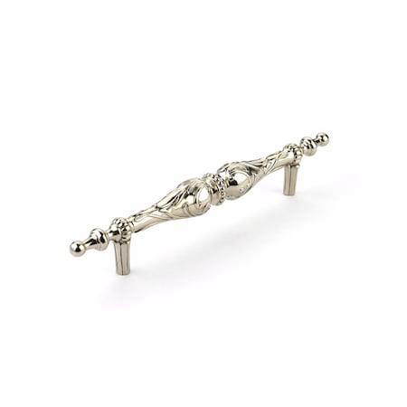 Schaub 8in Center to Center Symphony Cantata Cabinet Pull White Brass Finish 997-WB