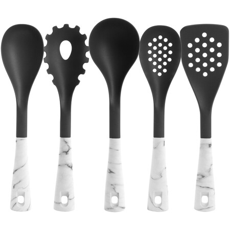 Oster 5 Piece Nylon Kitchen Tool Set in White Marble 137533.05