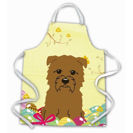 Carolines Treasures Easter Eggs Glen of Imal Tan Apron BB6060APRON