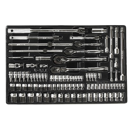 Jtc Auto Tools Professional 3/8 in drive master mechanics tool set - 87-piece socket & driver kit 39313