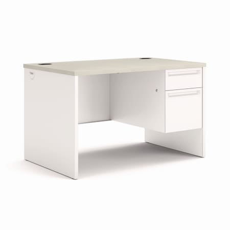 Hon Pedestal Desk Single Pedestal Desk, 48" Wide, Right, , 30 in D X 30 in H, 48 in W X Gray H38251.B9.Q