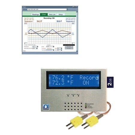 Omega Environmental Monitor: 1°F to 1,000°C, 0°C to 60°C, Included, ISD-TC, Temp, 0 Probes Included ISD-TC