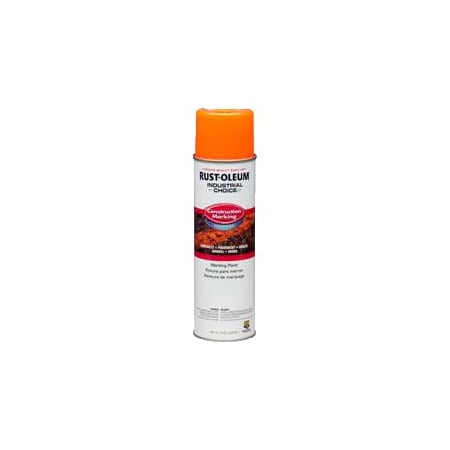 Rust-Oleum Construction Marking Paint, 17 oz., Fluorescent Orange, Water -Based 264697