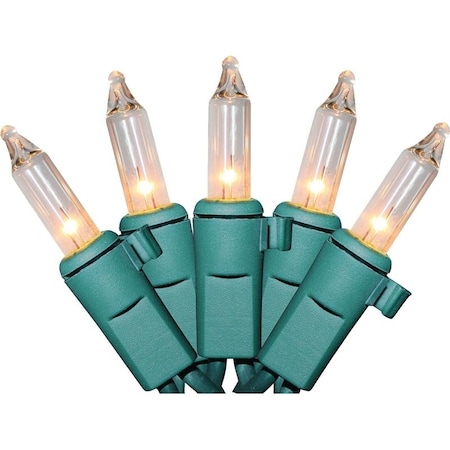 Sylvania Light Set, Christmas, 120 V, 40.8 W, 100-Lamp, Incandescent Lamp, Clear Lamp, 1000 hr Average Life V4000-33
