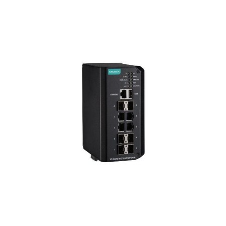 Moxa IEC 61850-3 and IEC 62439-3 full Gigabit Managed Ethernet switch PT-G510-8GSFP-PHR-HV-CT