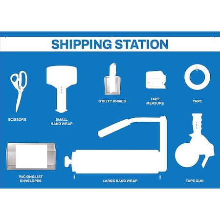 Visual Workplace Shipping Supplies Shadow Board 30-1910-3042-S40801