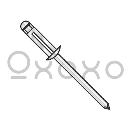 Oxoxo 5/32X.040-.335 Aluminum Aluminum Trebol Dome Head Rivet, 2000PK 569588
