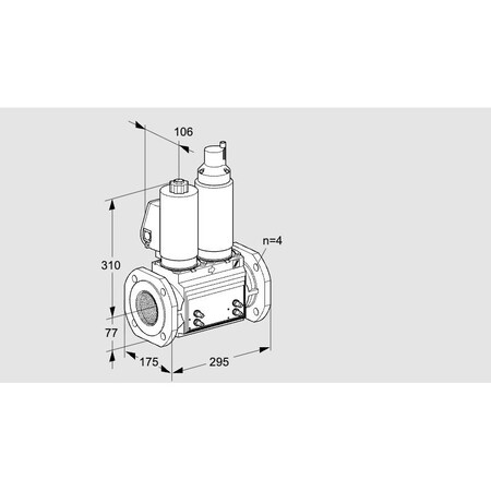Honeywell Kromschroder VLV ASSY, DBL SOLND, 2 1/2FLG, GAS VCS 6T65 KS88204166