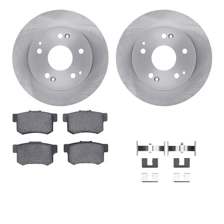 Dynamic Friction Co DFC Brake Rotor with 5000 Brake Pads and Hardware Kit 6512-59259