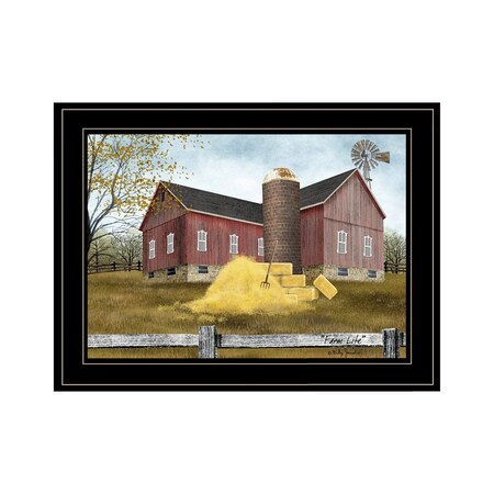 Homeroots Farm Life 3 Black Framed Print Wall Art 407535