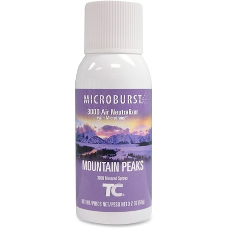 Rubbermaid Commercial Microburst 3000 Mountain Peaks Air Spray, Spray, Mountain Peaks, 168 Day, Long Lasting, Odor, 12PK 4012571