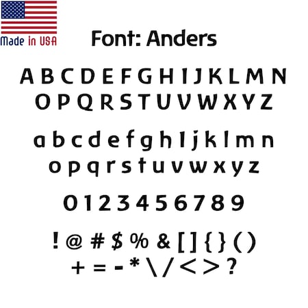 Aacc Self-Adhesive Vinyl Letter: e, Scale: 11 in. Color: Black Font: Anders by AACC-Anders-le-Black-I11x1