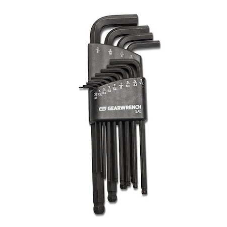 Gearwrench Ball Point Long Arm Hex Key, 13 PC 83524