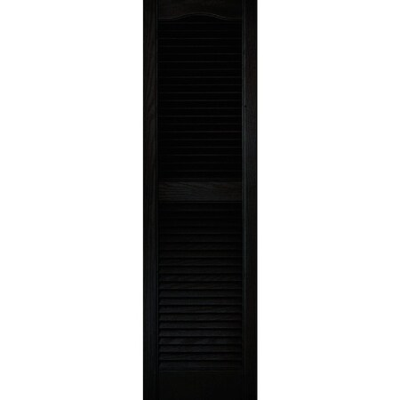 Builders Edge 15''x52'' Vinyl Louvered Shutter, 2PK 23140052002