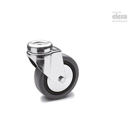 Elesa 452251 Castors for general use Vulcanised rubber coating plate bracket brake 452251