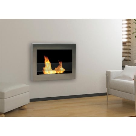 Designs-Done-Right SoHo Indoor Wall Mount Stainless Steel Fireplace DE2523614