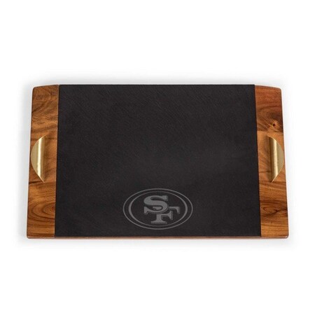 Picnic Time Family Of Brands NFL San Francisco 49ers - Covina Acacia and Slate Serving Tray 957-07-512-273-2