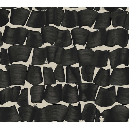 York Wallcoverings Brushed Ink Black Wallpaper OI0651