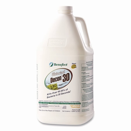 Benefect Botanical Decon 30 Disinfectant Cleaner, Light Lemon and Thyme Scent, 1 gal Bottle 20476