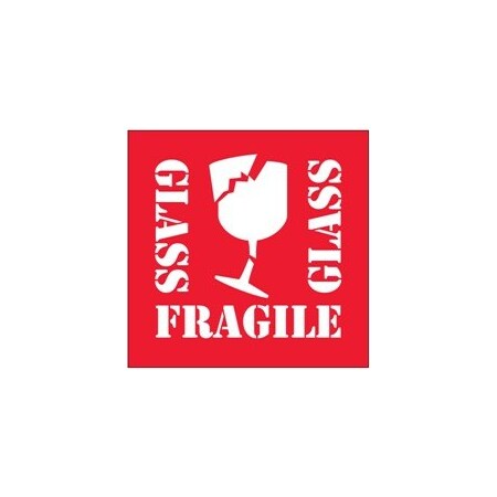 Bubblefast 4 x 4'' - ''Fragile - Glass'' Labels BFDL1282