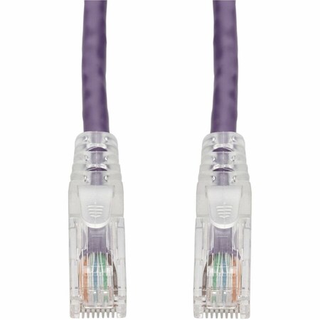 Add-On 2FT PURPLE CAT 6 PVC ETHERNET CABLE SNAGLESS EASY CLEAR BOOT TAA RJ-45 M/M ADD-2FCAT6-PE-TAA